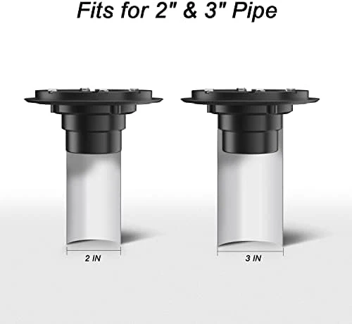 EXF 6 Inch Square Shower Drain Brushed Nickel, Stainless Steel Shower Floor Drain Kit with ABS Flange, Removable Grid Cover, Hair Strainer - Image 6