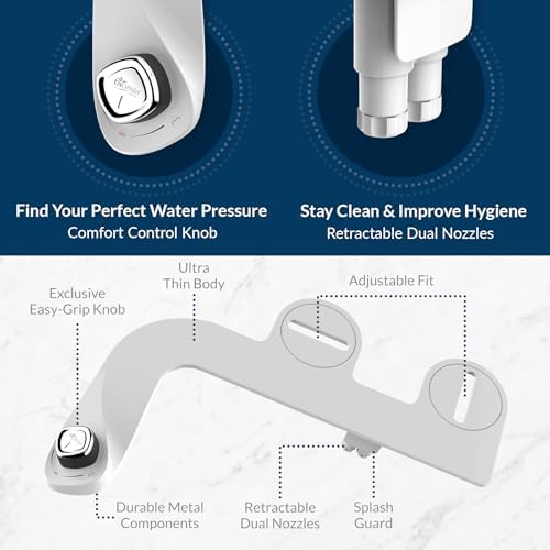 Bio Bidet 2-Pack SlimEdge Freshwater Toilet, White, Non-Electric, Easy Install Bidet Attachment, 2 Count - Image 8