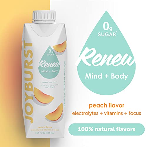 Sugar Free Electrolyte Water, Zero Calorie Hydration Drink, Refresh, Hydrate & Recover, Electrolytes+Vitamin B's + Focus, Comes in Eco-friendly Tetra Pak® packages (Peach, 12 Packs) - Image 3