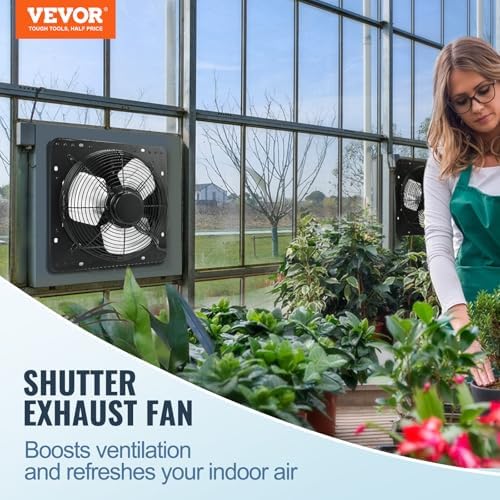 VEVOR 12-Inch Exhaust Fan with Temperature Humidity Controller, 940 CFM, 10-Speed Adjustable, ETL Listed, Black - Image 2