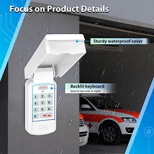 1 for Overhead Garage Door Opener Keypad, Compatible with All Overhead/Genie Garage Door Openers, for Model GK-R 37332R OKP-BX GK-BX GWKP, GWK-IC, ACSDG, ACSDA1, ACSD1G, B8QACSDA, B8QACSDA1 - Image 4
