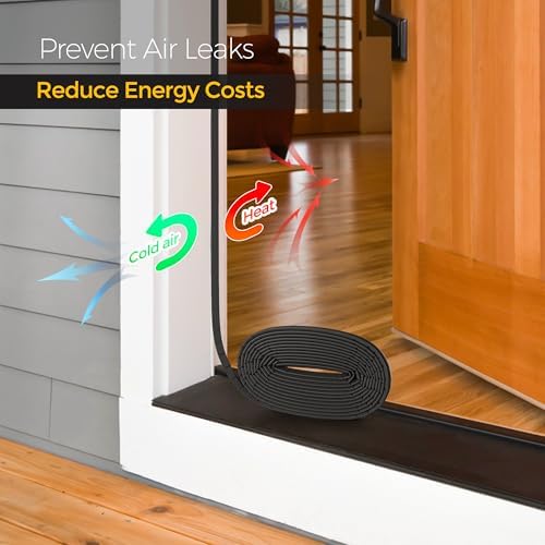 Weather Stripping Door Seal Strip - Soundproof Q-Shaped Foam for Exterior Door Frame, Large Gap Seal, Noise Cancelling, Easy to Install (Black, 60FT) - Image 3