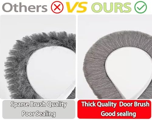 Brush Weather Stripping,0.9 in x 0.4 in x 32.8 FT,Grey,Insulation,Sliding Seal Strip,Glass,Window Felt,Brush Door Sweep,Self Adhesive Draft Blocker,Dust Stopper Sliding Door Seal Winter - Image 5