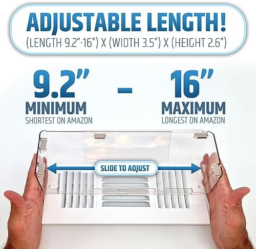 Powerful Magnetic Vent Air & Heat Deflector (3 Pack) for Ceiling, Floor and Wall - Will Never Fall Off - Adjustable from 9.2” to 16” - Super Strong Neodymium Magnets (Upgraded Design) | Patent Pending - Image 3