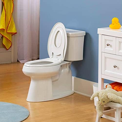 Little2Big Toilet Seat with Built-In Potty Training Seat, Slow Close, Durable Plastic, Made in USA, ELONGATED, White - Image 11
