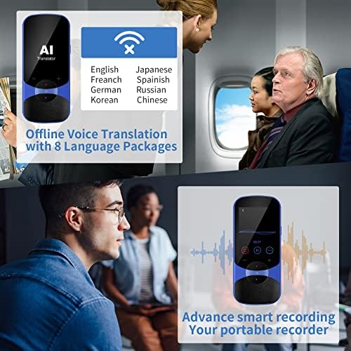vormor Language Translator Device Two Way Instant Translator Device with 106 Language AI Voice Translator Support Online/Offline/Image/Recording Portable Translation Device with 2.4 HD Touch Screen - Image 4