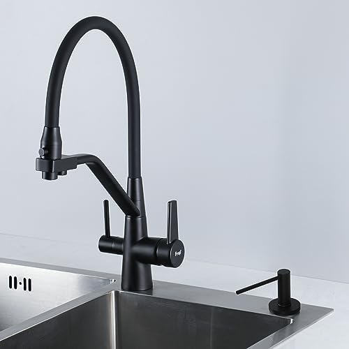 Gappo Upgraded Matte Black Soap Dispenser for Kitchen Sink, Stainless Steel Countertop Pump, Built in Sink Soap Dispenser with 47" Extension Tube kit - Image 7