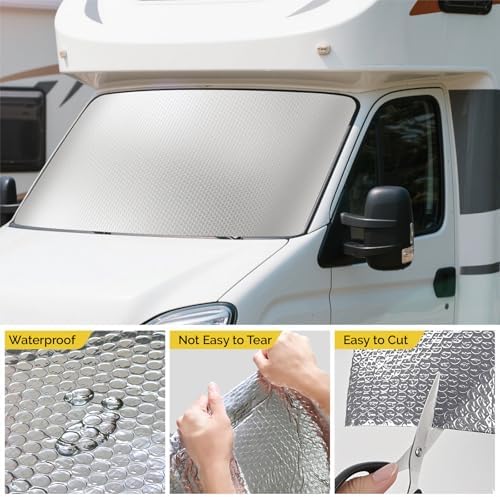 fowong Reflective Bubble Insulation Sheet, Double Side Window Insulation for Summer Heat, 48" x 10 Ft Aluminum Foil Bubble Shield, Sun Reflector for Window, RV, Garage Door, Roof - Image 3