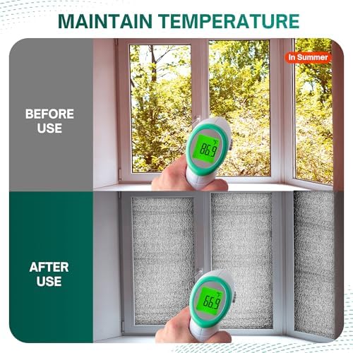 Window Insulation for Summer Heat, Reflective Insulation Roll 24 in X 10 Feet, Double-Sided Aluminum Foam Core Radiant Barrier Kit with Tape for RV Windows Door - Image 4