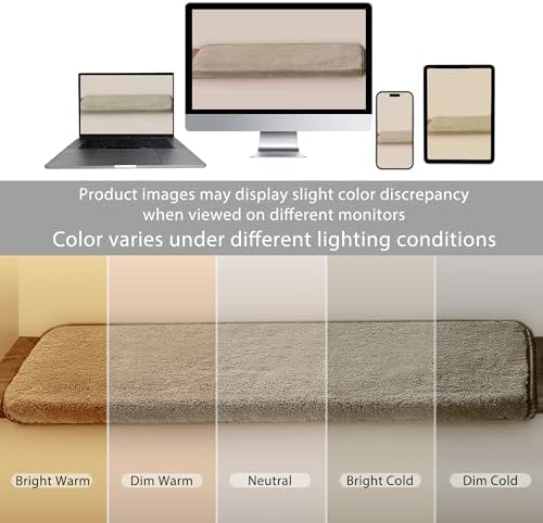 PURE ERA Carpet Stair Treads Ultra Plush 9.5" X 30"Soft Bullnose Indoor Stair Protectors Pet-Friendly Non-Slip Skid Resistant Tape Free Washable Reusable(14 Pieces, Cream Gray) - Image 5
