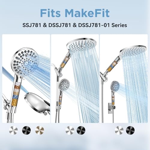 Shower Head Filter Replacement Cartridge for SSJ781/DSSJ781/ DSSJ781-01 MakeFit Filtered Handheld Shower Head (2-PACK) - Image 2
