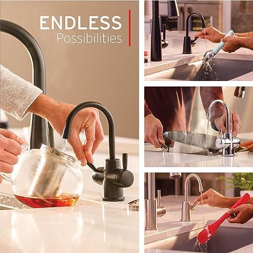 InSinkErator Stainless Steel Tank, HC250MBLK-SS HOT250 System, 2-Handle Drinking Faucet in Matte Black with 2/3-Gallon, Filter-Compatible Instant Hot/Cold Water Dispenser - Image 3
