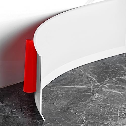 Flexible Baseboard Molding Trim 4 Inch Self-Adhesive Vinyl Wall Base Peel and Stick Cove Base Rubber Wall Baseboard Moulding Trim (40Ft, White)