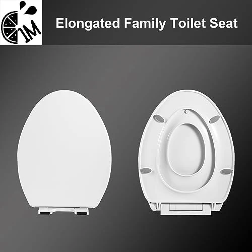 Elongated Toilet Seat with Toddler Seat Built In, Slow Close for Both Child & Adult Seats, Potty Training Seat, No Wiggle and Easy to Install, Detachable Toddler Seat for Longterm Usage, White - Image 9