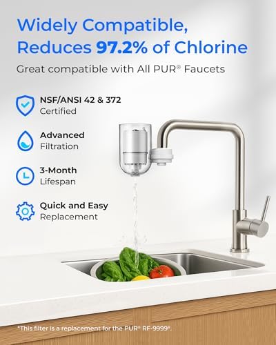Waterdrop RF3375 NSF Certified Water Filter, Replacement for Pur® PUR® PLUS RF3375 (RF33752V2) Faucet Water Filter (Pack of 3),Model No.: WD-C08B - Image 2