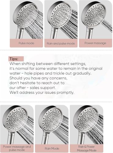 Cobbe Filtered Shower Head with Handheld, 6 Spray Modes, Water Softener Filters - Remove Chlorine, Reduce Dry Skin - Brushed Nickel - Image 4
