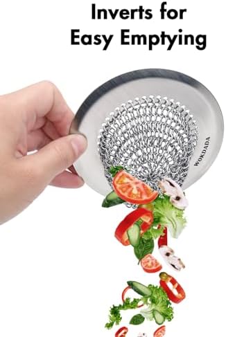 Sink Drain Strainer, Reversible Easy Clean Mesh Sink Strainer with 304 Stainless Steel, Wokdada Revolutionary Anti-Rust Large Kitchen Sink Strainer Food Catcher for Garbage Disposal Without Clogging - Image 2