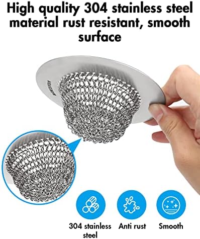 Sink Drain Strainer, Reversible Easy Clean Mesh Sink Strainer with 304 Stainless Steel, Wokdada Revolutionary Anti-Rust Large Kitchen Sink Strainer Food Catcher for Garbage Disposal Without Clogging - Image 8