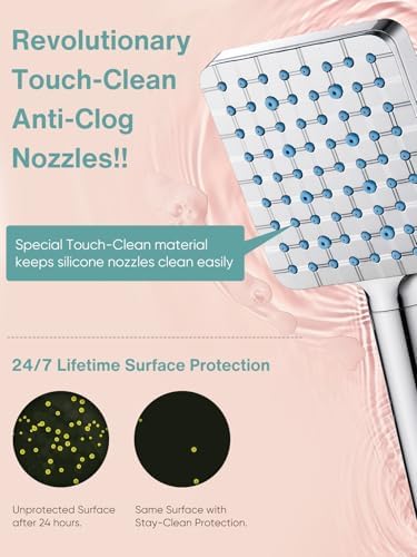 Cobbe Filtered Shower Head with Handheld, High Pressure 6 Spray Mode Showerhead with Filters, Water Softener Filters Beads for Hard Water - Remove Chlorine - Reduces Dry Itchy Skin, Chrome - Image 5