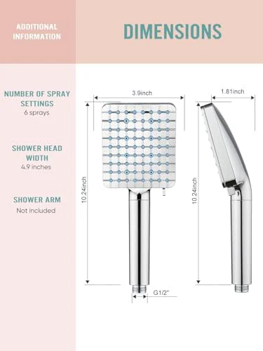 Cobbe Filtered Shower Head with Handheld, High Pressure 6 Spray Mode Showerhead with Filters, Water Softener Filters Beads for Hard Water - Remove Chlorine - Reduces Dry Itchy Skin, Chrome - Image 8