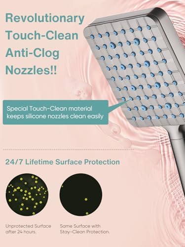 Cobbe Filtered Shower Head with Handheld, High Pressure 6 Spray Mode Showerhead with Filters, Water Softener Filters Beads for Hard Water - Remove Chlorine - Reduces Dry Itchy Skin, Brushed Nickel - Image 5