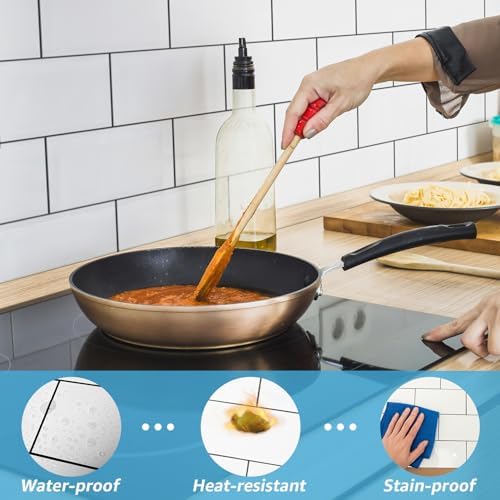 Art3d 102-Piece Peel and Stick Wall Tile for Kitchen Backsplash, Bathroom, Fireplace, 3in. × 6in. Stick on Subway Tile, Glossy White - Image 2