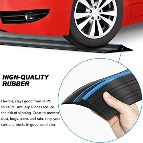 Jin&Bao Universal Garage Door Threshold Seal Strip 20FT Kit, Bottom Waterproof Rubber Weather Stripping Replacement（Blue, 2 Adhesive） - Image 2
