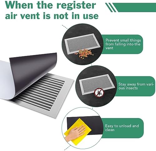 TRYMAG Strong Floor Vent Covers 8"x15", 4 Pack Magnetic Vent Covers for Home Floor Standard Air Registers,Air Conditioner Vent Covers for Wall, Air Register, Ceiling Vents,RV, Home HVAC and AC Vents - Image 6