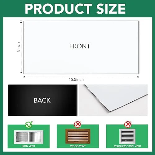 6 Pack Magnetic Vent Covers, Strong Vent Covers 8x15.5inch High Strength Magnetic Vent Cover for Floor Wall and Ceiling Registers Home HVAC and AC Vents - Image 3