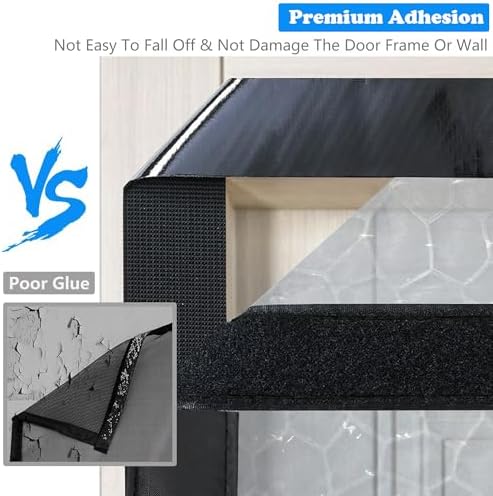 RELIANCER Magnetic Thermal Insulated Door Curtain,Waterproof EVA Door Cover,Fit Doors Size Up to 32"x80",Temperature Protection Insulated Doorway Curtain Partition,Patio Self-Closing Doors Net Screen - Image 7