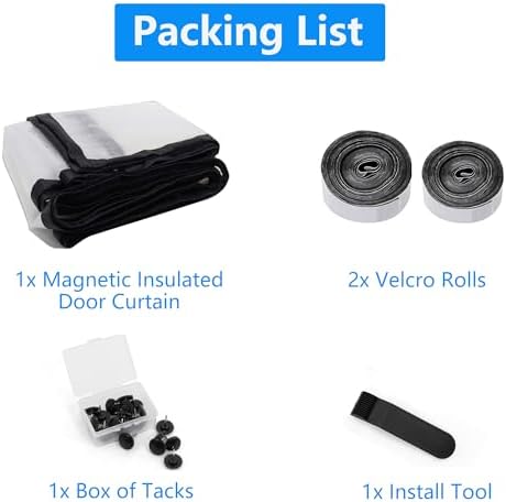 RELIANCER Magnetic Thermal Insulated Door Curtain,Waterproof EVA Door Cover,Fit Doors Size Up to 32"x80",Temperature Protection Insulated Doorway Curtain Partition,Patio Self-Closing Doors Net Screen - Image 8
