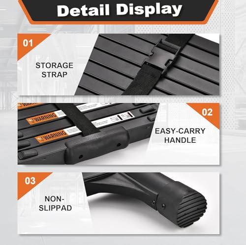 Telescoping Ladder, SocTone 12.5 FT Aluminum Lightweight Extension Ladder with 2 Triangle Stabilizers, Heavy Duty 330lbs Max Capacity, Collapsible Ladder with Hooks for RV or Outdoor Work - Image 6