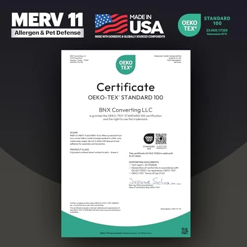 BNX TruFilter 16x25x1 Air Filter MERV 11 (6-Pack) - MADE IN USA - Allergen Defense Electrostatic Pleated Air Conditioner HVAC AC Furnace Filters for Allergies, Dust, Pet, Smoke, Allergy MPR 1200 FPR 7 - Image 6