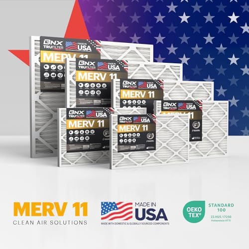BNX TruFilter 16x25x1 Air Filter MERV 11 (6-Pack) - MADE IN USA - Allergen Defense Electrostatic Pleated Air Conditioner HVAC AC Furnace Filters for Allergies, Dust, Pet, Smoke, Allergy MPR 1200 FPR 7 - Image 9