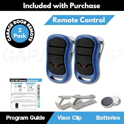 Garage Stop 2X for Genie Intellicode Garage Door Remote, G3T-BX (37218R) 3-Button Genie Garage Door Opener Remote Replacement, Auto-Seek Dual Frequency, Blue - Image 4
