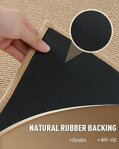 PADOOR Non Slip Stair-Treads Matching-Mat for Wooden Steps, Square Rubber Backing Non Slip Stair Landing Mat 30x30 inch - Image 2