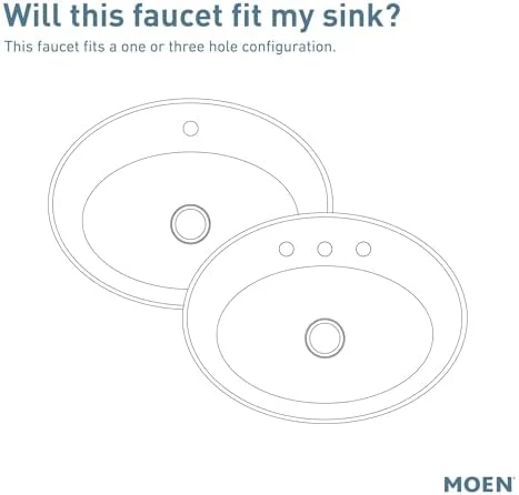 Moen Revyl Spot Resist Nickel One-Handle Single Hole Modern Bathroom Sink Faucet with Optional Deckplate and Spring Loaded Drain Assembly, 84771SRN - Image 4