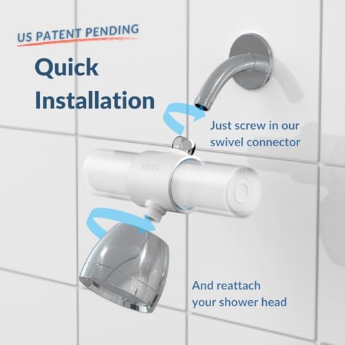Weddell Duo Shower Filter - NSF Certified Shower Filter, High Pressure Activated Carbon Filter, Removes Chlorine, PFAS & Particulates, Clinically Tested For Healthier Skin & Hair (Black) - Image 3