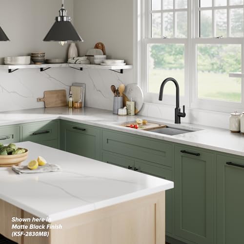 Kraus Oletto Kitchen Faucets Touchless Sensor Single Handle Pull-Down Sprayer in Brushed Brass, KSF-2830BB - Image 17