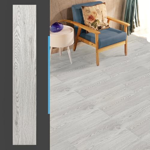 Art3d 36-Pack Peel and Stick Luxury Vinyl Flooring Tiles, 54 Sq. Ft Self Adhesive Wood Plank for Kitchen, Bedroom, Bathroom, Grey Ash - Image 3