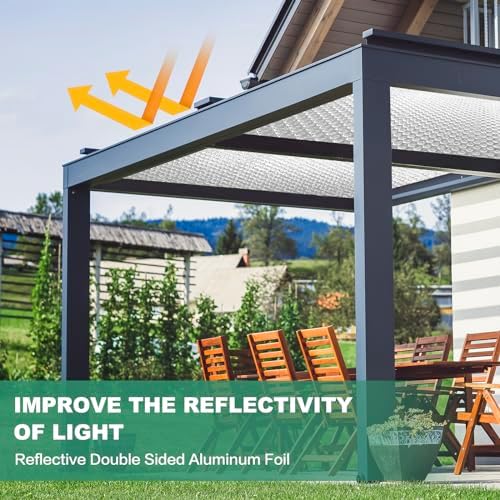 Reflective Bubble Insulation Sheet, Double Side Aluminum Foil Bubble Shield, Aluminum Foil Thermal Insulation Radiant Barrier for Windows, RV, Roof, Garage Door (59IN X 8.2FT) - Image 2