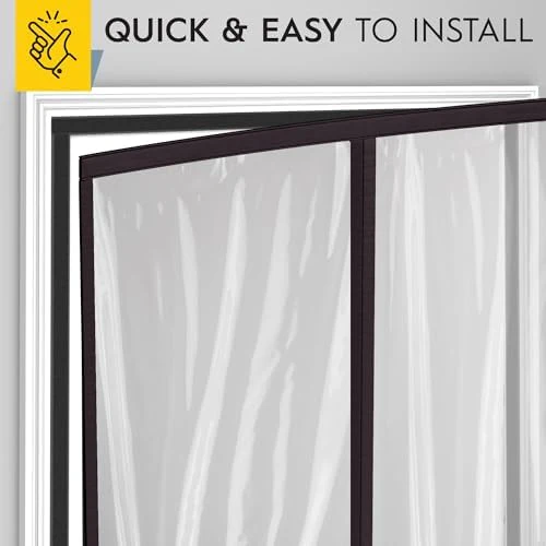 AUGO Magnetic Thermal Insulated Door Curtain - Transparent EVA Door Cover for Winter- Keeps Warm Air in and Cold Air Out - Home Winterizing Products - Patent Pending Keep Open Feature - 34 x 81 Inch - Image 5