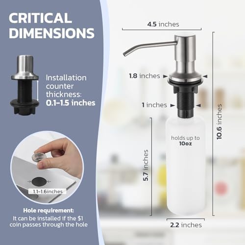 WEWE Kitchen Sink Faucet with Soap Dispenser, Kitchen Faucet with Pull Down Sprayer 3 Modes Stainless Steel Single Handle Single Hole Pull Out Brushed Nickel Faucet for Bar Laundry RV Utility Sink - Image 6