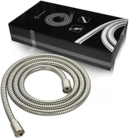 BRIGHT SHOWERS Shower Hose For Hand Held Shower Heads, 96 Inches Cord Extra Long Stainless Steel Hand Shower Hose, Ultra-Flexible Replacement Part with Brass Insert, Brushed Nickel - Image 9