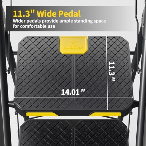 KINGRACK 5 Step Ladder with Tool Platform, Folding Step Stool with Handrails, Sturdy Steel Ladder with Wide Pedal, 800 LBS Portable Safety Ladder for Adults Painting Home Outdoor Garage - Image 4