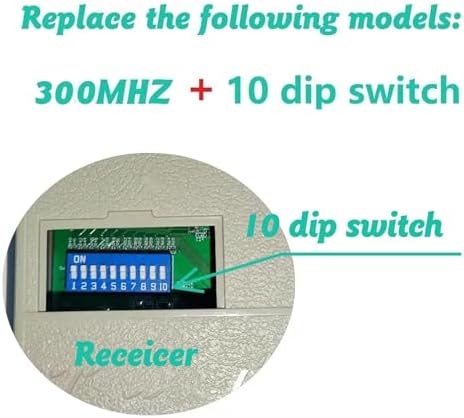 3 Replacement for Multicode Garage Gate Door Opener Remote,3089,308911,MCS308911,10 dip Switch,300MHZ - Image 4