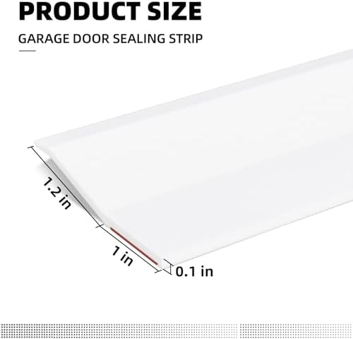 Garage Door Seal Top and Sides, 40 FT Universal TPE Weather Stripping Trim Seal Weatherproofing Seal with Nails and Lids in White - Image 3