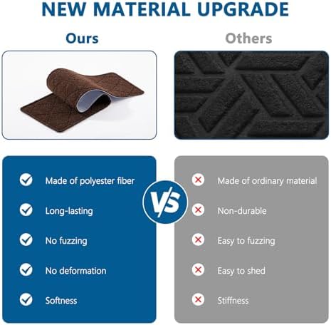 Stair Treads for Wooden Steps Indoor, 15 Pack 8" X 30" Non Slip Carpet Stair Treads with Reusable Adhesive for Kids Elders and Dogs, Surface Polyester TPR Backing Stair Rugs, Brown - Image 3
