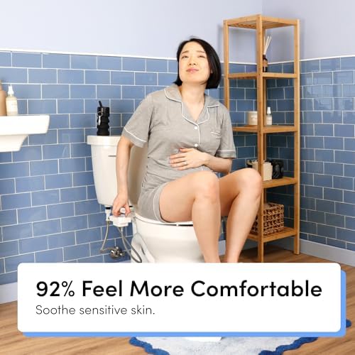 TUSHY Fresh Bidet: Ultra Slim Toilet Seat Attachment (Non-Electric Self-Cleaning Hygienic Nozzle) Easy DIY Install <10 Min (Adjustable Water Pressure Control), Matte Brass Knob - Image 7