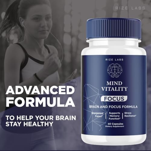 Mind Vitality Focus Brain Supplement to Boost Focus and Concentration & Avoid Mid-Afternoon Fatigue, Advanced Formula - Pack of 5(300 Capsules) - Image 4